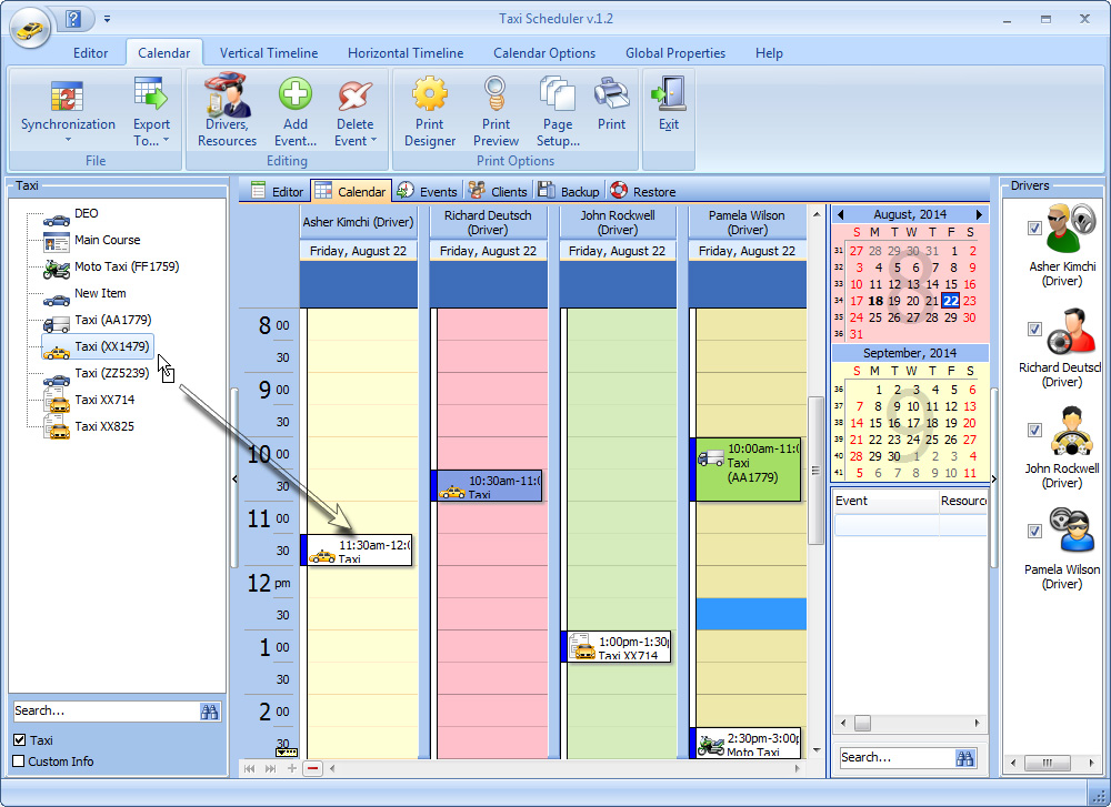 Windows 7 Taxi Scheduler 1.6 full