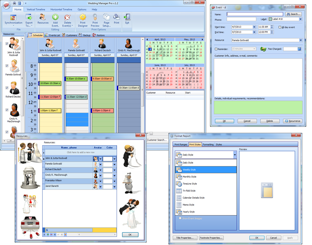 Wedding management software