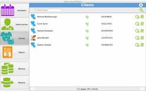 Veterinary Software for Mac - clients